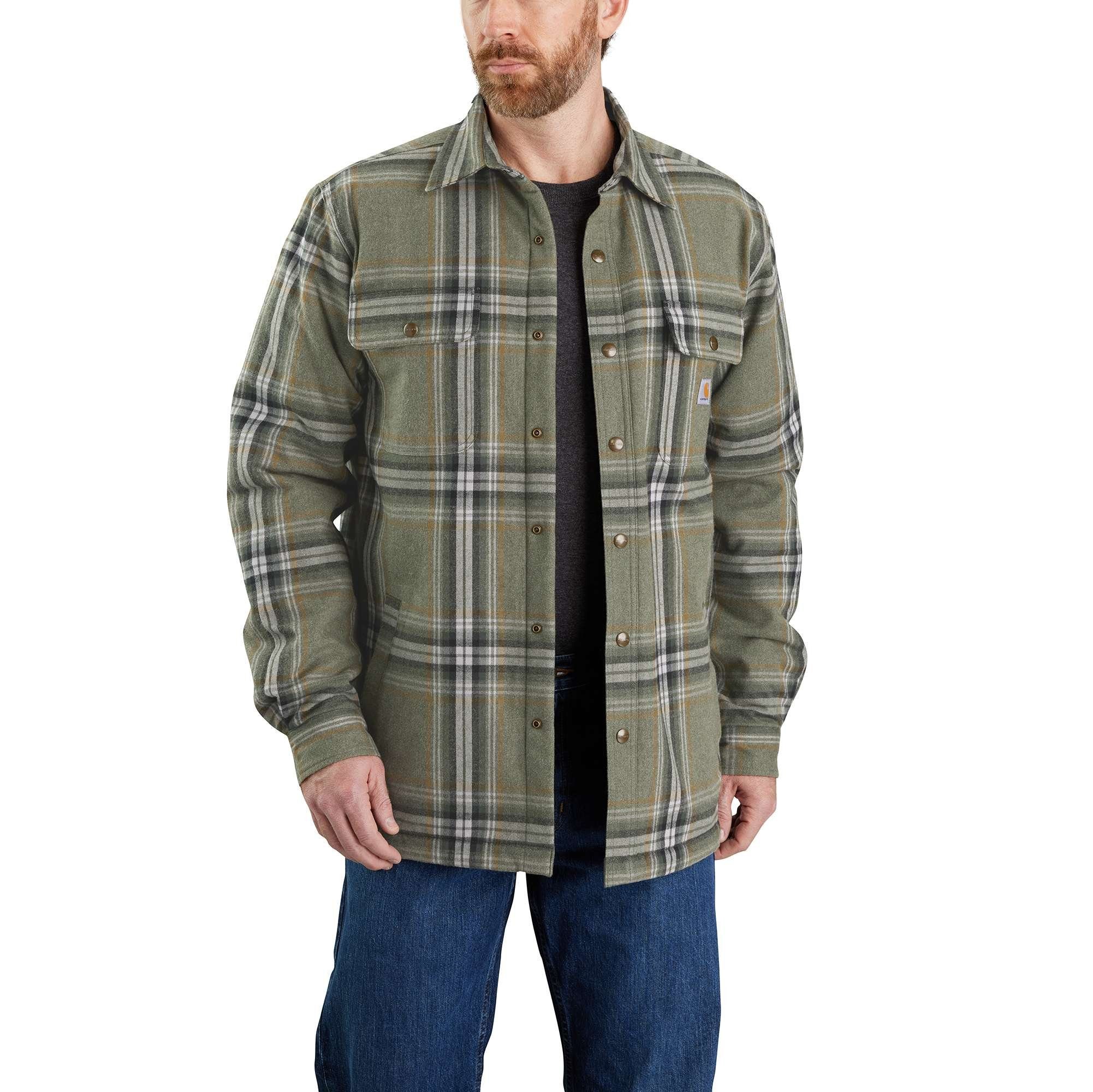 (1-St) JAC SHIRT SHERPA 105430 Hemdjacke FLANNEL basil Carhartt Carhartt LINED