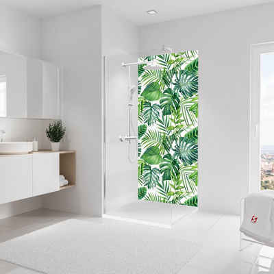 Schulte Duschrückwand »DecoDesign Dekor Palmenblätter«, (1-tlg), Wandverkleidung, fugenloser Fliesenersatz, Alu-Verbundplatte
