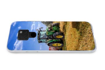 MuchoWow Handyhülle Traktor - Bauernhof - Heu - Feld - Sonne - Landleben, Handyhülle Huawei P40 Lite, Handy Case, Silikon, Bumper Case