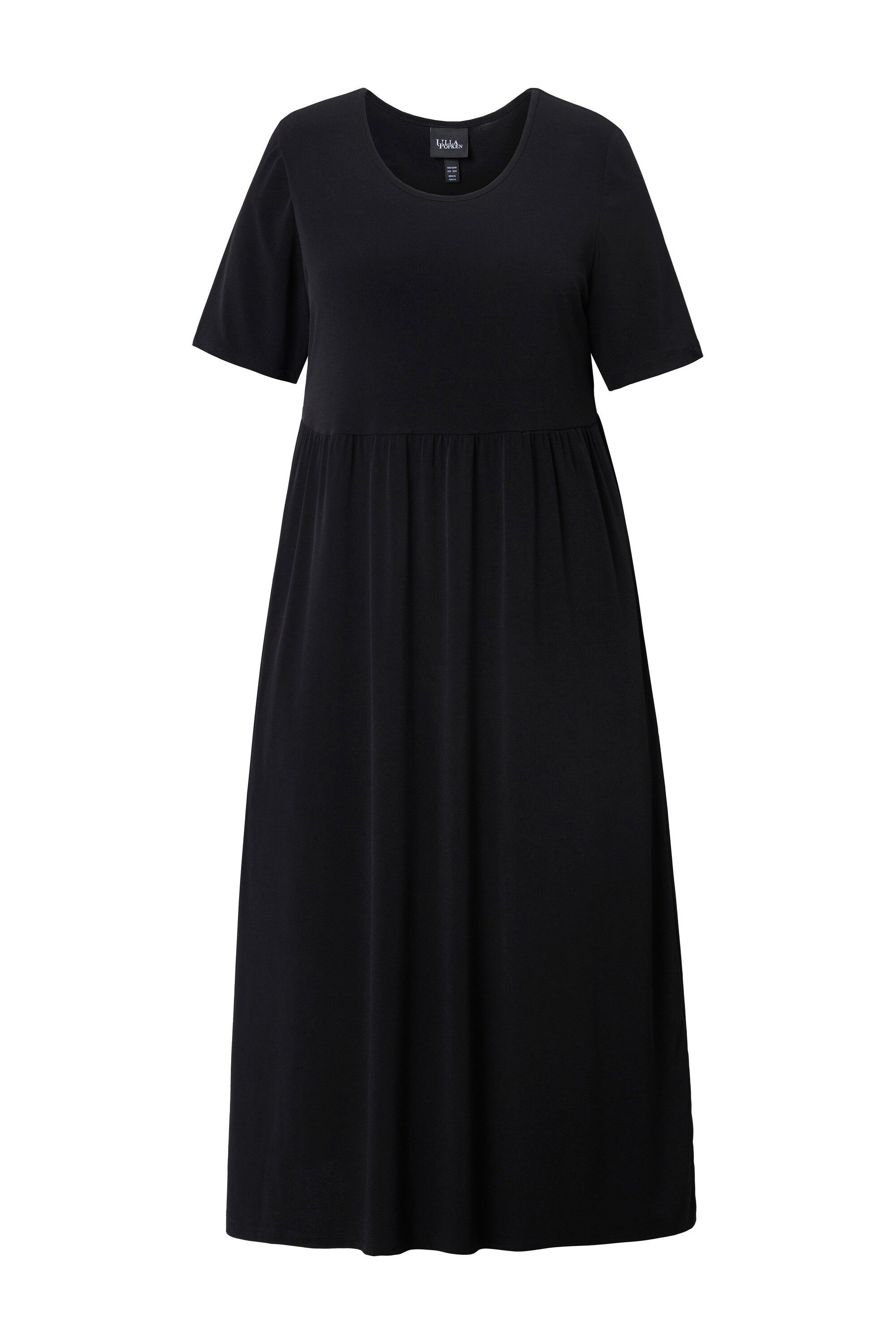 Ulla Popken Maxikleid Jerseykleid Empirenaht Rundhals günstig online kaufen