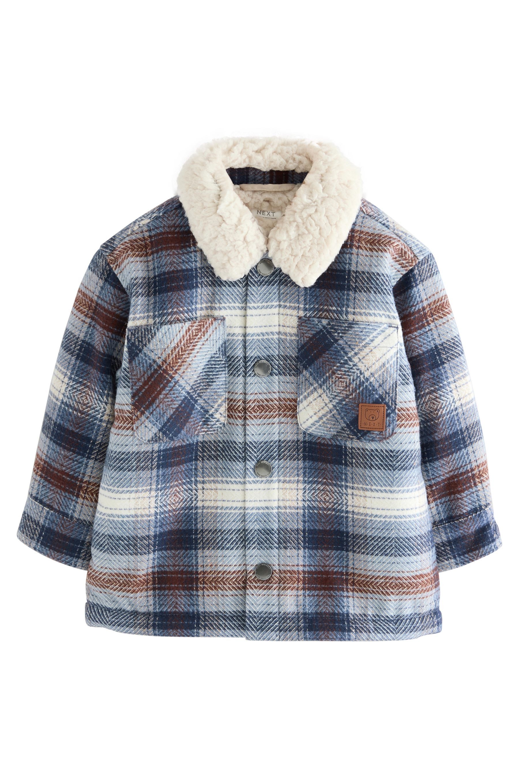 Next Hemdjacke Karierte Hemdjacke mit Teddyfellfutter günstig online kaufen