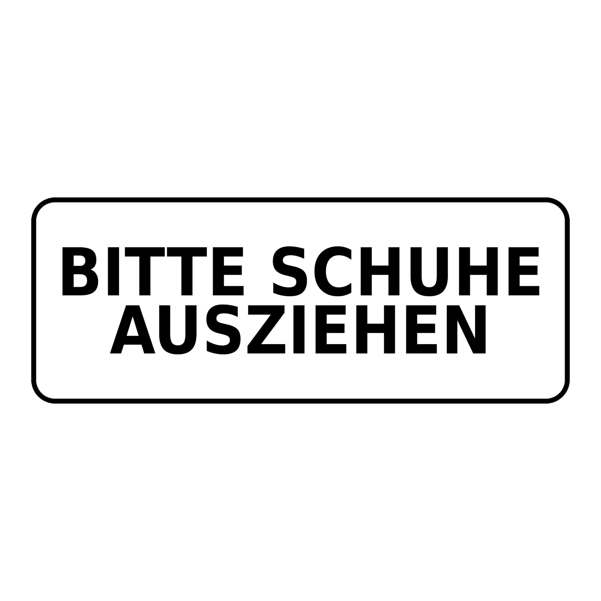 Nomiro Hinweisschild NOMIRO Türschild Hinweisschild Bitte Schuhe ausziehen 15x6 cm - Kunsts, (1 St), selbstklebend, lasergraviert