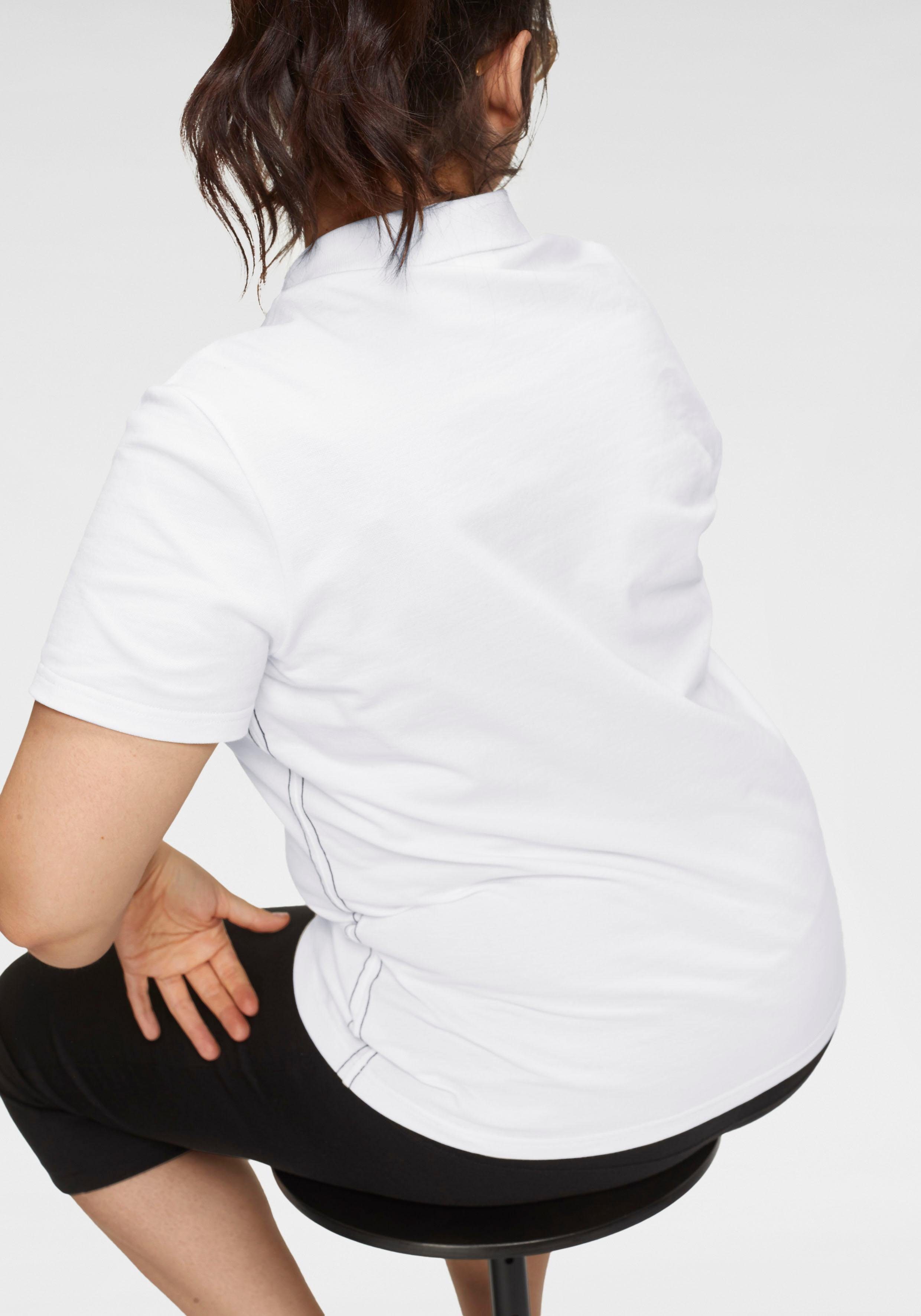 KangaROOS Poloshirt Kurzarm, unifarben, Polokragen, aus Baumwolle, große Größen