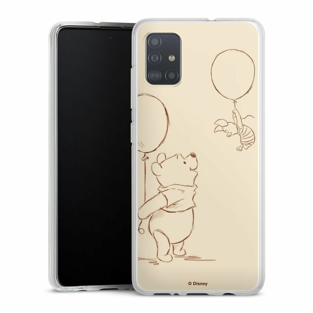 DeinDesign Handyhülle Winnie Puuh Disney Offizielles Lizenzprodukt Winnie & Ferkel, Samsung Galaxy A51 Silikon Hülle Bumper Case Handy Schutzhülle