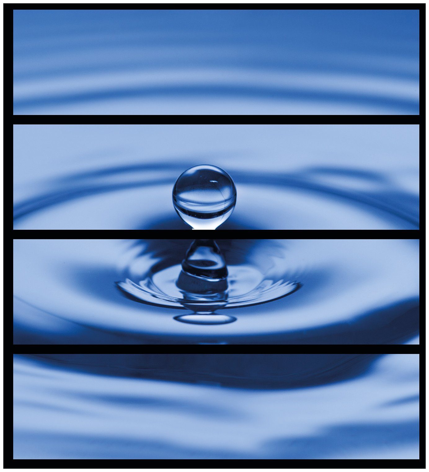Wallario Möbelfolie Wassertropfen im blauen Wasser