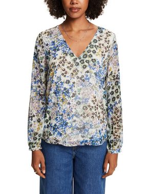 Esprit Collection Langarmbluse Crêpe-Bluse mit Millefleurs