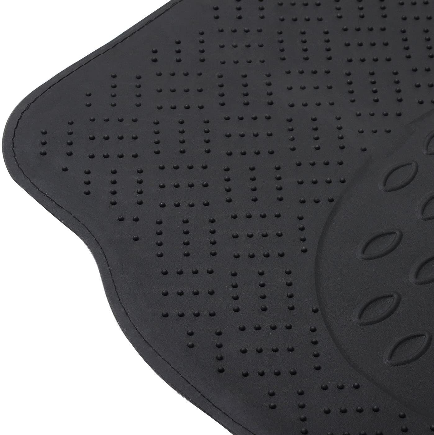 Woltu Fußmatte, Universal Auto Fußmatten 4-teilig Alu Chrom Optik