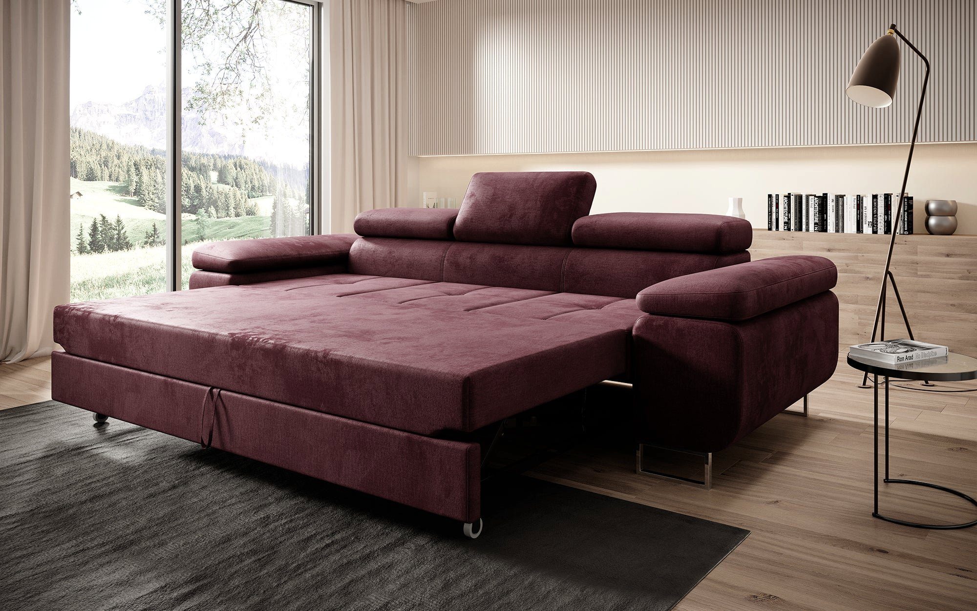 Baidani Sofa Siera mit Schlaffunktion (Samt)
