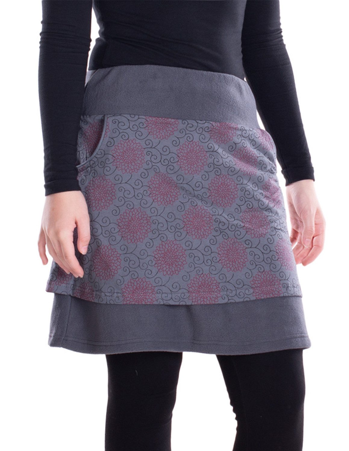 Vishes Minirock Thermorock warmer Damen Winterröcke kurz Lagenlook aus ECO- günstig online kaufen