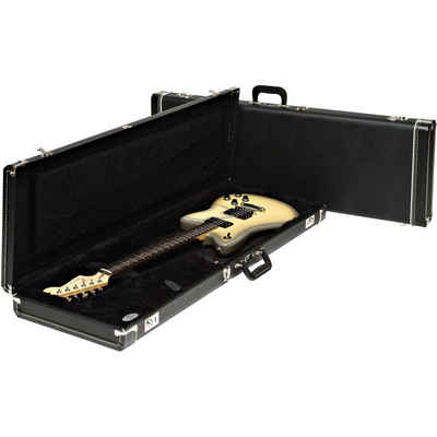 Fender E-Gitarren-Koffer, Case Black Tolex Black Plush Strat/Tele - Koffer für E-Gitarren