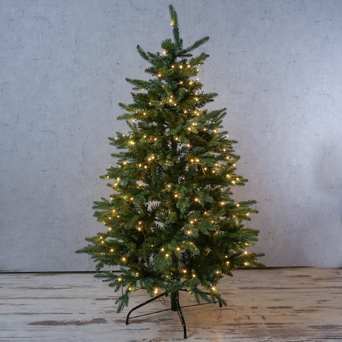 MARELIDA Künstlicher Weihnachtsbaum Künstlicher LED Weihnachtsbaum mit 360 LED Tannenbaum 8 Funktionen Dimmer 180cm