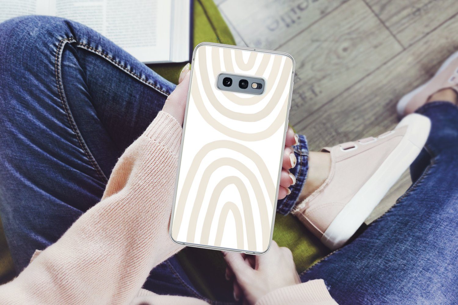 MuchoWow Handyhülle für Samsung Galaxy S10e Regenbogen - Pastell - Design - Abstrakt, Phone Case, Silikon, Schutzhülle Dünn