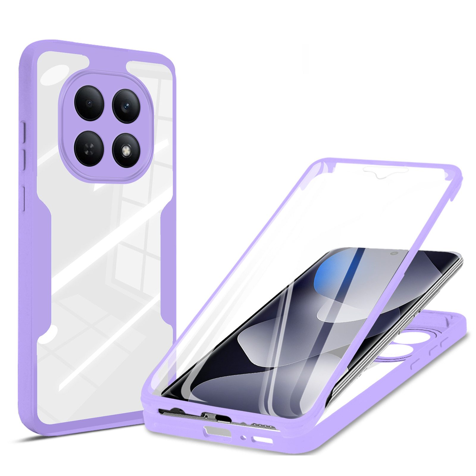betterfon Handyhülle für Xiaomi Redmi Note 15 5G / Poco M8 5G, 360° Hülle mit Dispayfolie, Vollschutz Case mit integriertem Displayschutz und klarer Sicht