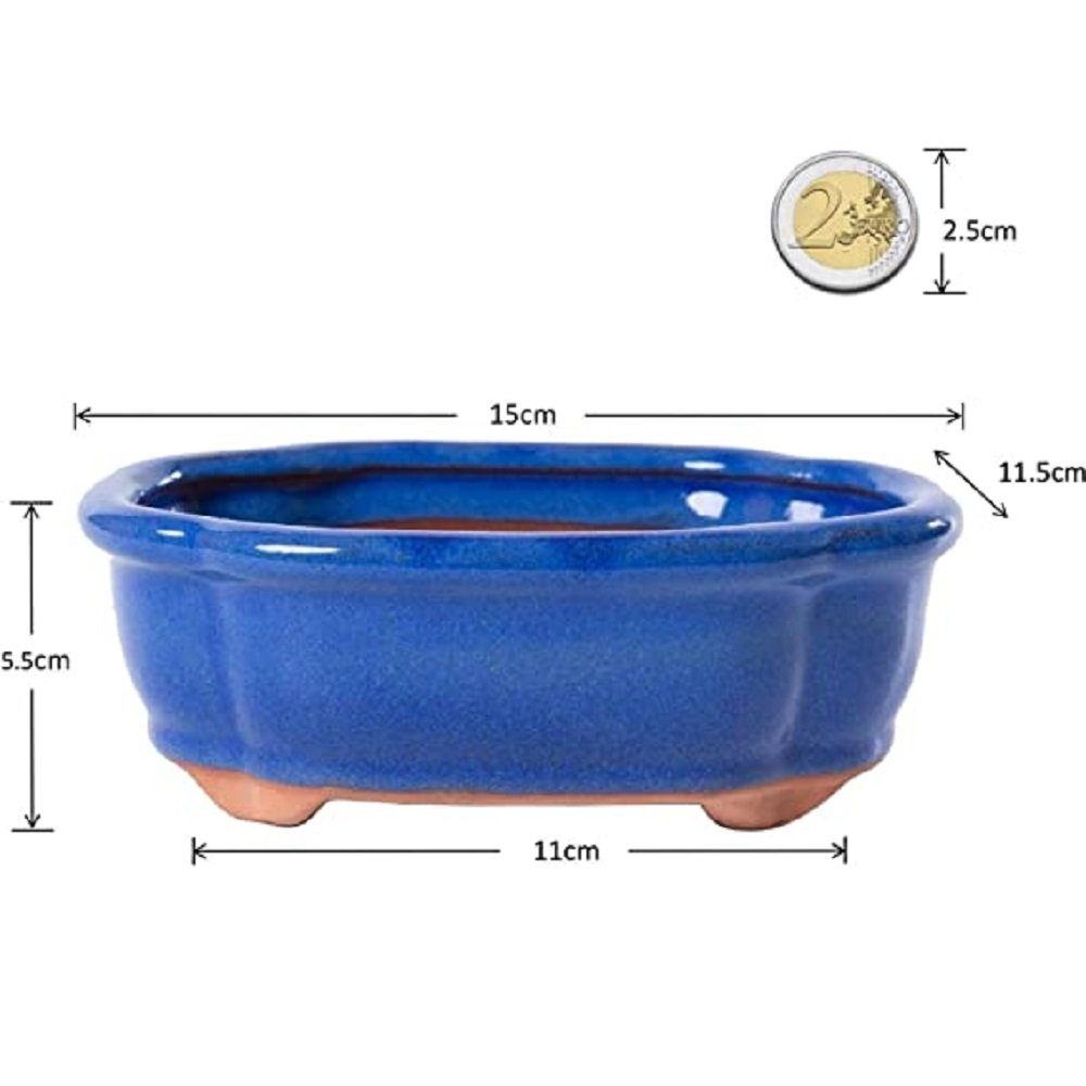 Mix in Entwässerungslöchern Dekovase (29,59Euro/Stück)Blau Stück mit Jinfa Form Jinfa Keramik-Bonsai-Töpfen 1