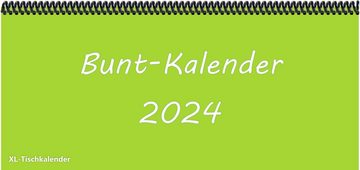 E&Z Verlag Gmbh Schreibtischkalender Bunt - Kalender XL 2024 in der Trendfarbe maigrün