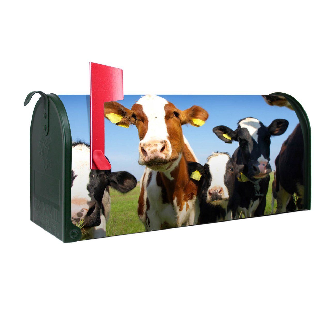 USA), Amerikanischer banjado Mailbox (Amerikanischer aus 22 grün Kühe x original 51 cm 17 Briefkasten x Briefkasten, Mississippi