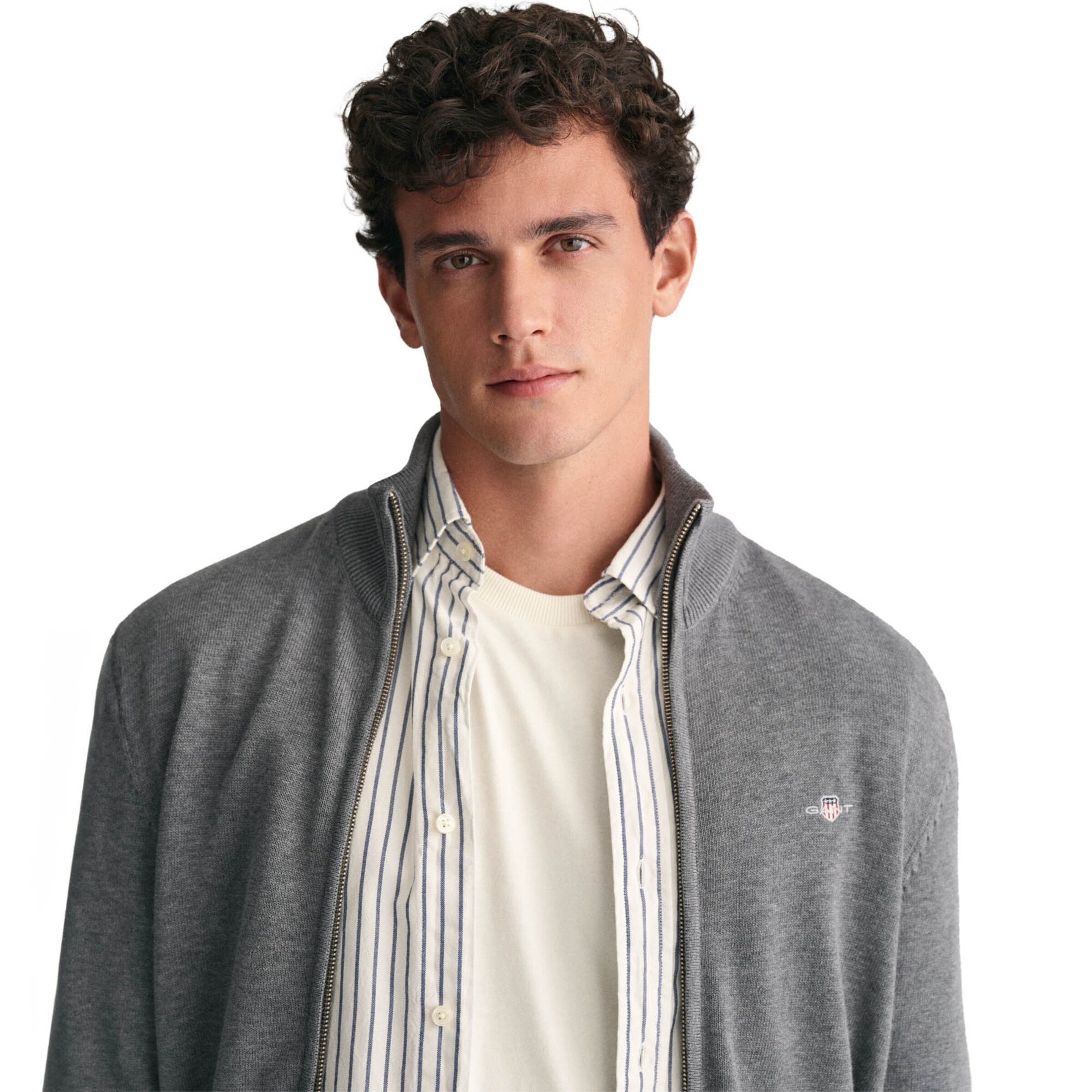 Gant Strickjacke (1-tlg) Stickerei