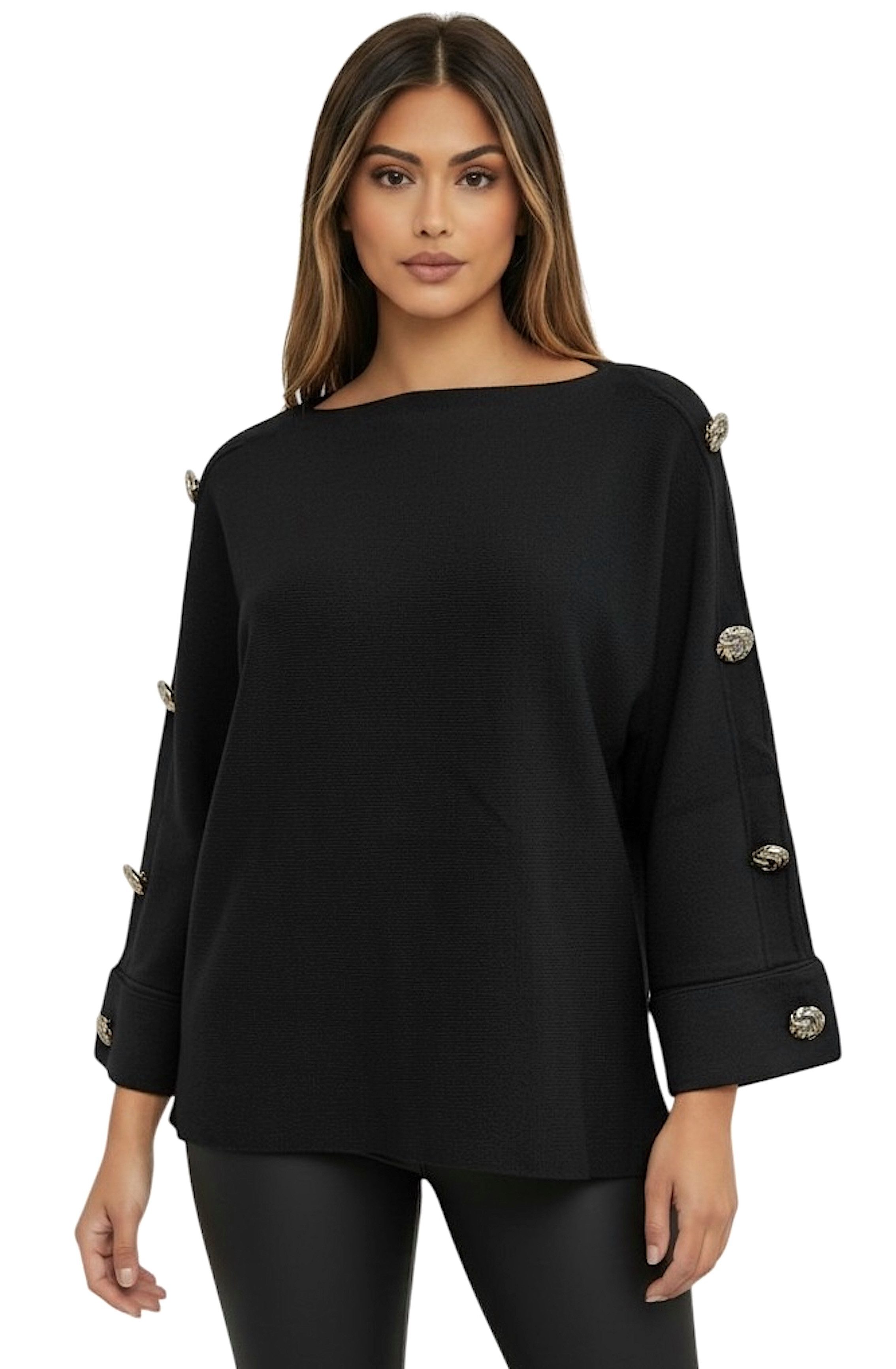 Worldclassca Strickpullover WORLDCLASSCA Damen Strickpulllover Oversize Pullover Knöpfen Langarm Neue Kollektion - Stilvolle und gemütliche Strickmode für Damen