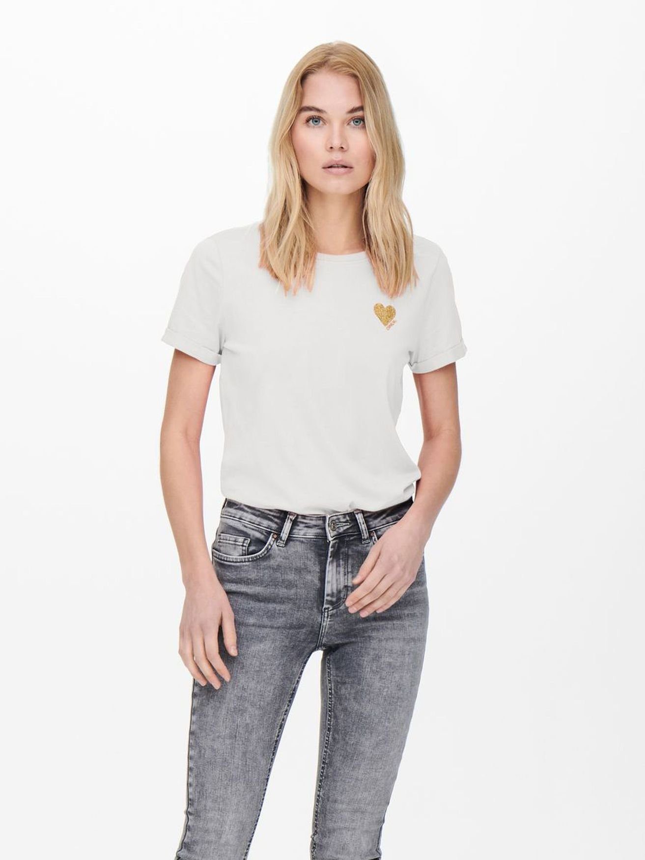 ONLY T-Shirt (1-tlg) ONLKITA S/S LOGO günstig online kaufen