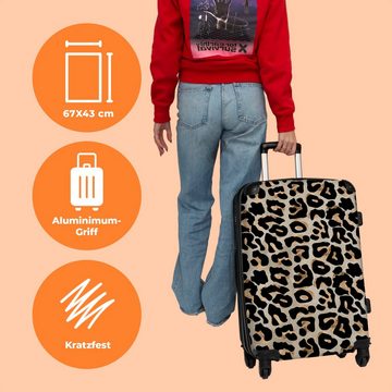 NoBoringSuitcases.com© Koffer Panther Druck - Tiere - Frauen 67x43x25cm, 4 Rollen, Reisetasche mit rollen, Medium Koffer für Frauen, Trolley