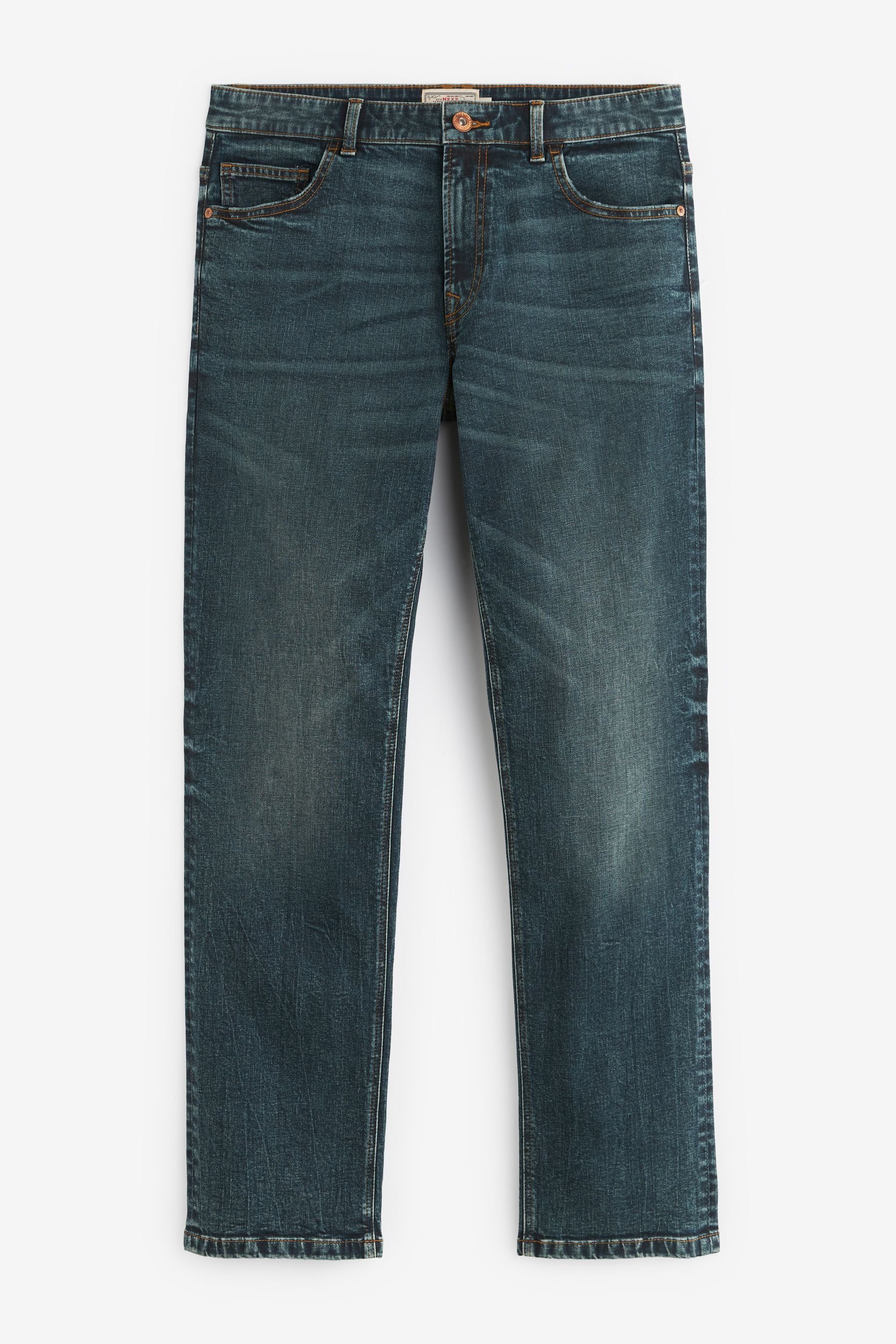 Next Straight-Jeans Straight Fit Stretch-Jeans im Vintage-Look (1-tlg) Mid Tint