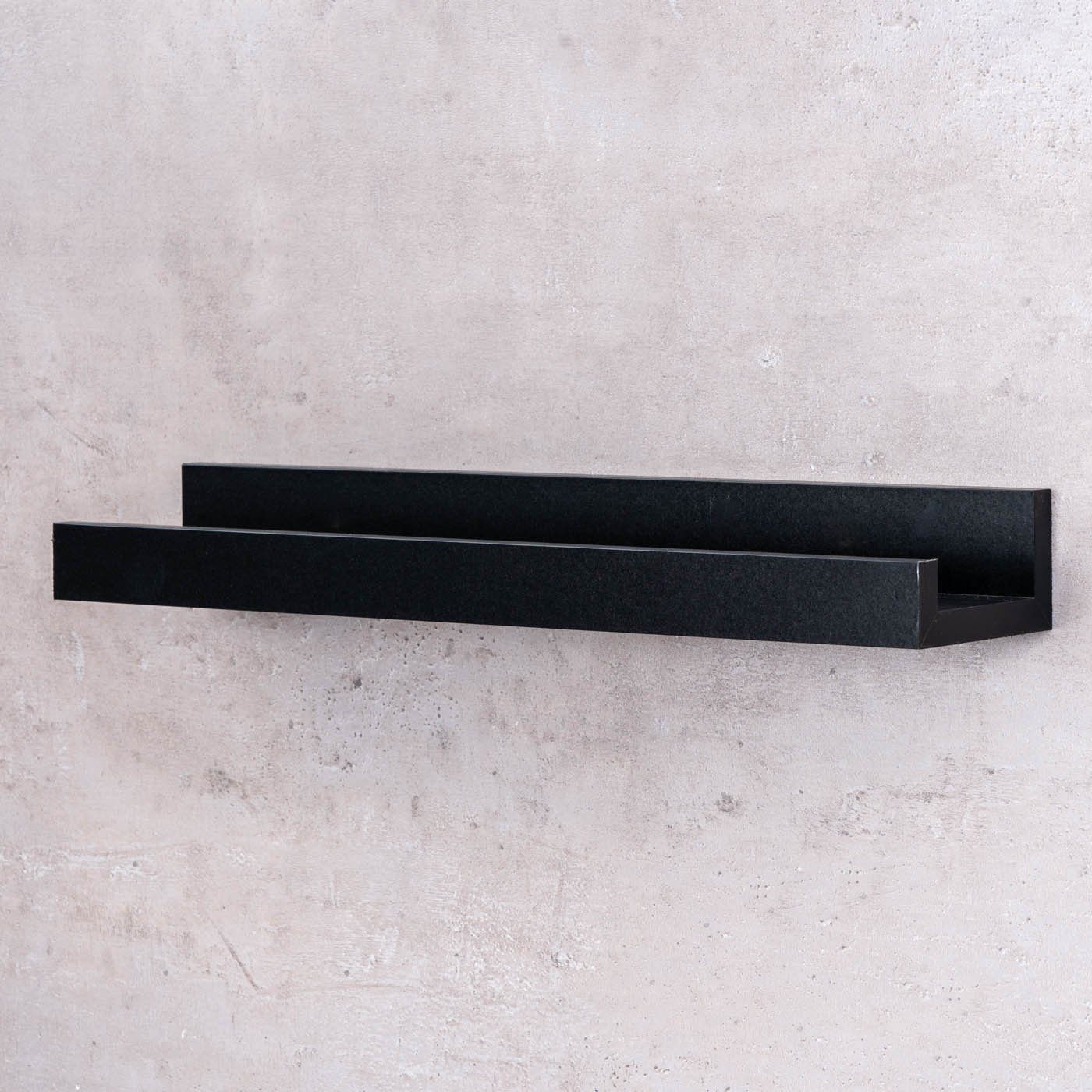 Levandeo® Bilderleiste, Bilderleiste L40cm Schwarz MDF Holz Wandregal Kurz günstig online kaufen