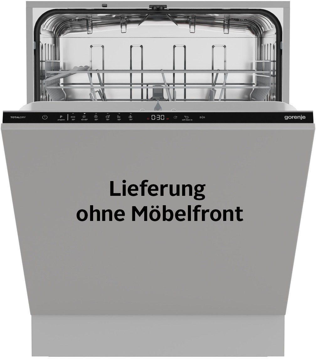 GORENJE vollintegrierbarer Geschirrspüler GV642A65, 8,9 l, 14 Maßgedecke, Made in Europe, auto. Türöffnung, Hygiene Programm