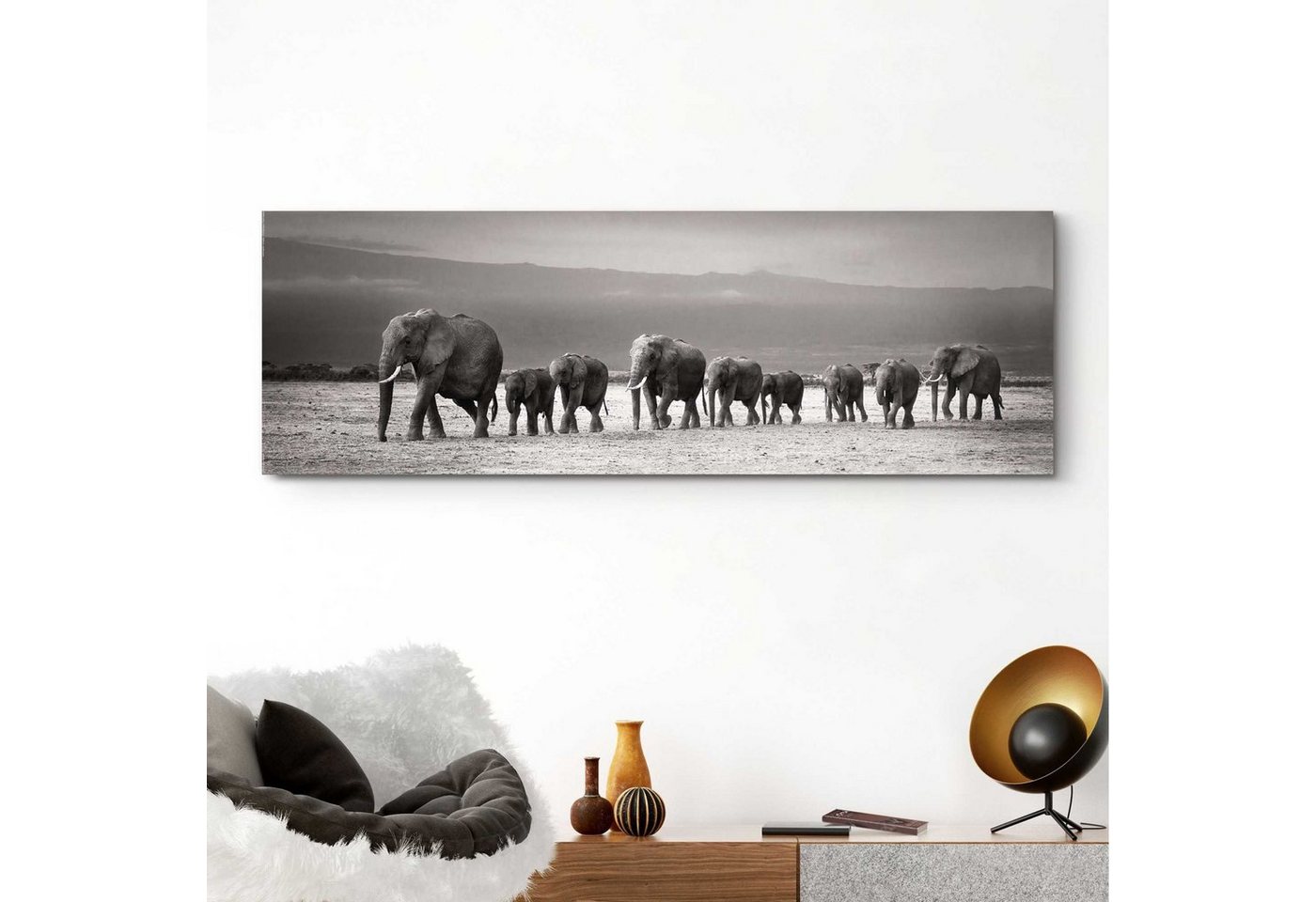 Reinders! Holzbild »Deco Panel 52x156 Line of Elephants«-HomeTrends