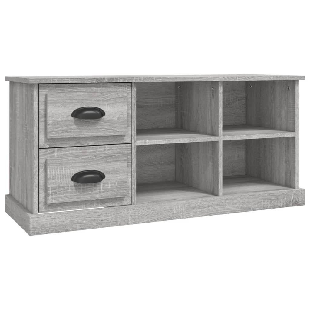 Grau 102x35,5x47,5 furnicato TV-Schrank cm Sonoma Holzwerkstoff