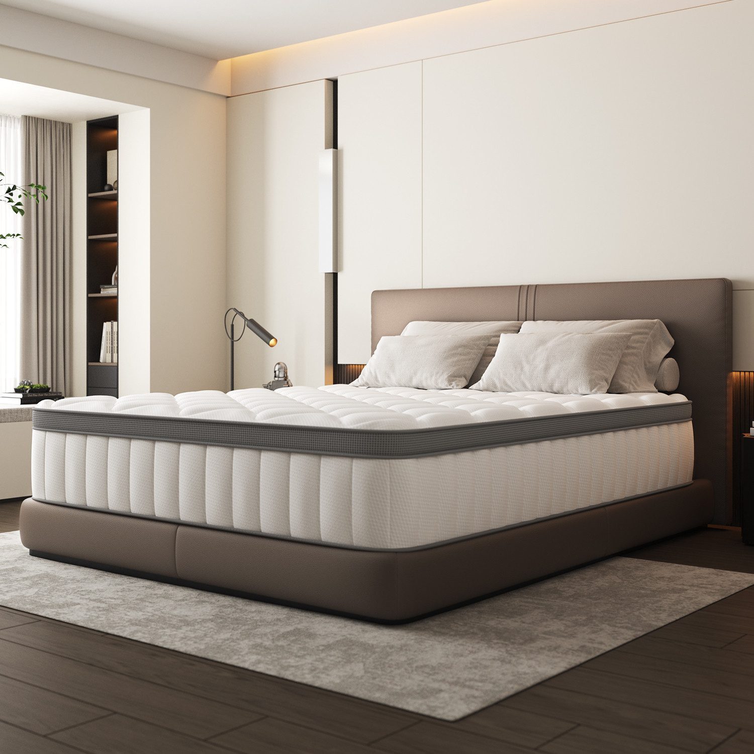 Taschenfederkernmatratze Matratze, 7-Zonen Federkernmatratze Matratzen, Hiazurm, 25 cm hoch, (mit Spannbettlaken,EU-Qualitätszertifizierung, Atmungsaktiv, Orthopädisch), Matratze 90x200 cm oder 140x200 cm, für Kinder und Erwachsen