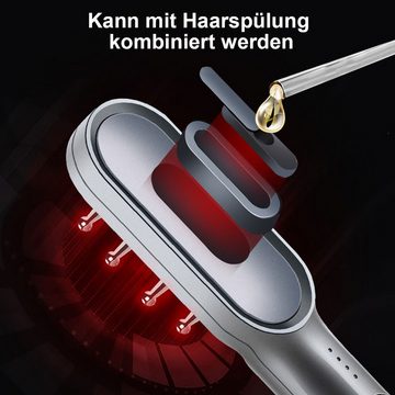 LENBEST Haarbürsten-Set Haarbürste 6W Massage Haarkamm mit EMS-Mikrostrom, 1-tlg., RF-Radiofrequenz,EP-Technologie