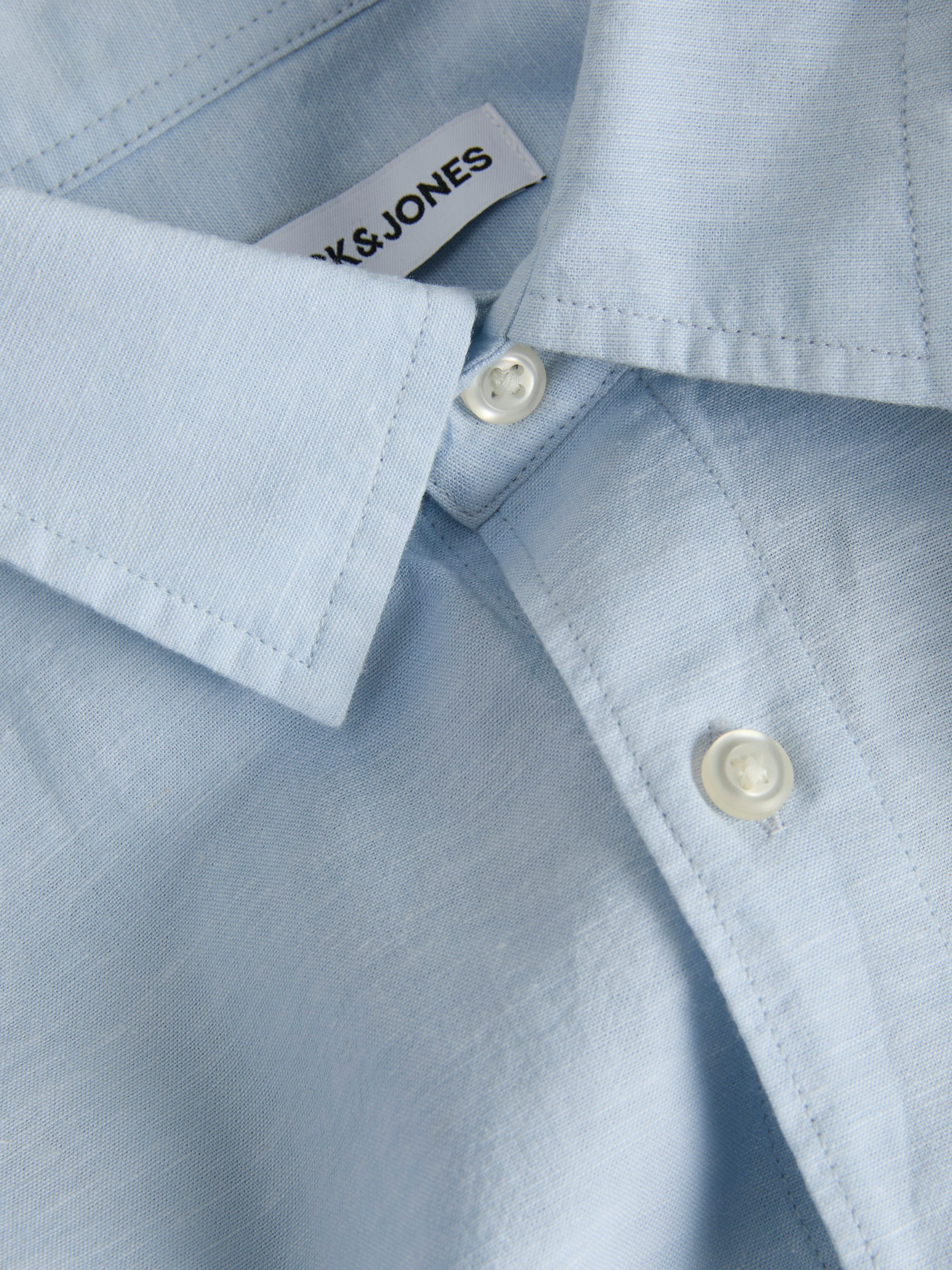 Jack & Jones Langarmhemd JJEBREEZE LINEN BLEND SHIRT L/S SN mit Knopfleiste