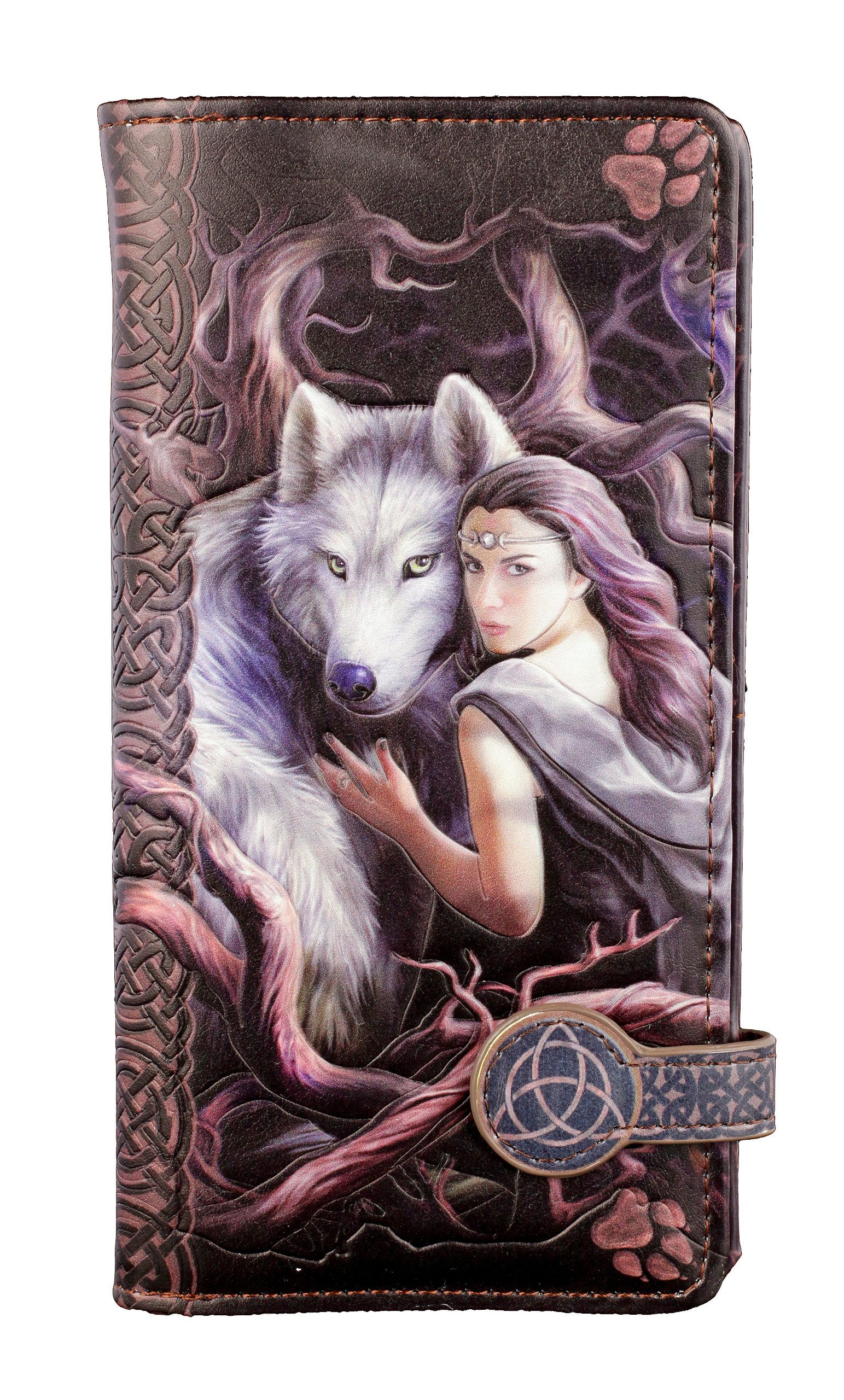 Figuren Shop GmbH Geldbörse Geldbörse mit Wolf - Soul Bond - geprägt - Anne Stokes Fantasy