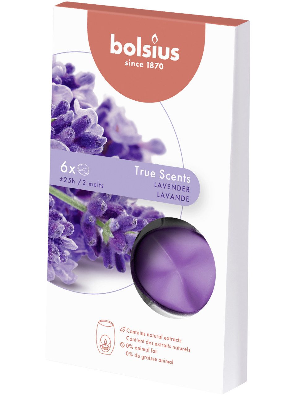 Bolsius Duftkerze Bolsius Aromatic Wax Melts Lavendel, 6er Pack günstig online kaufen