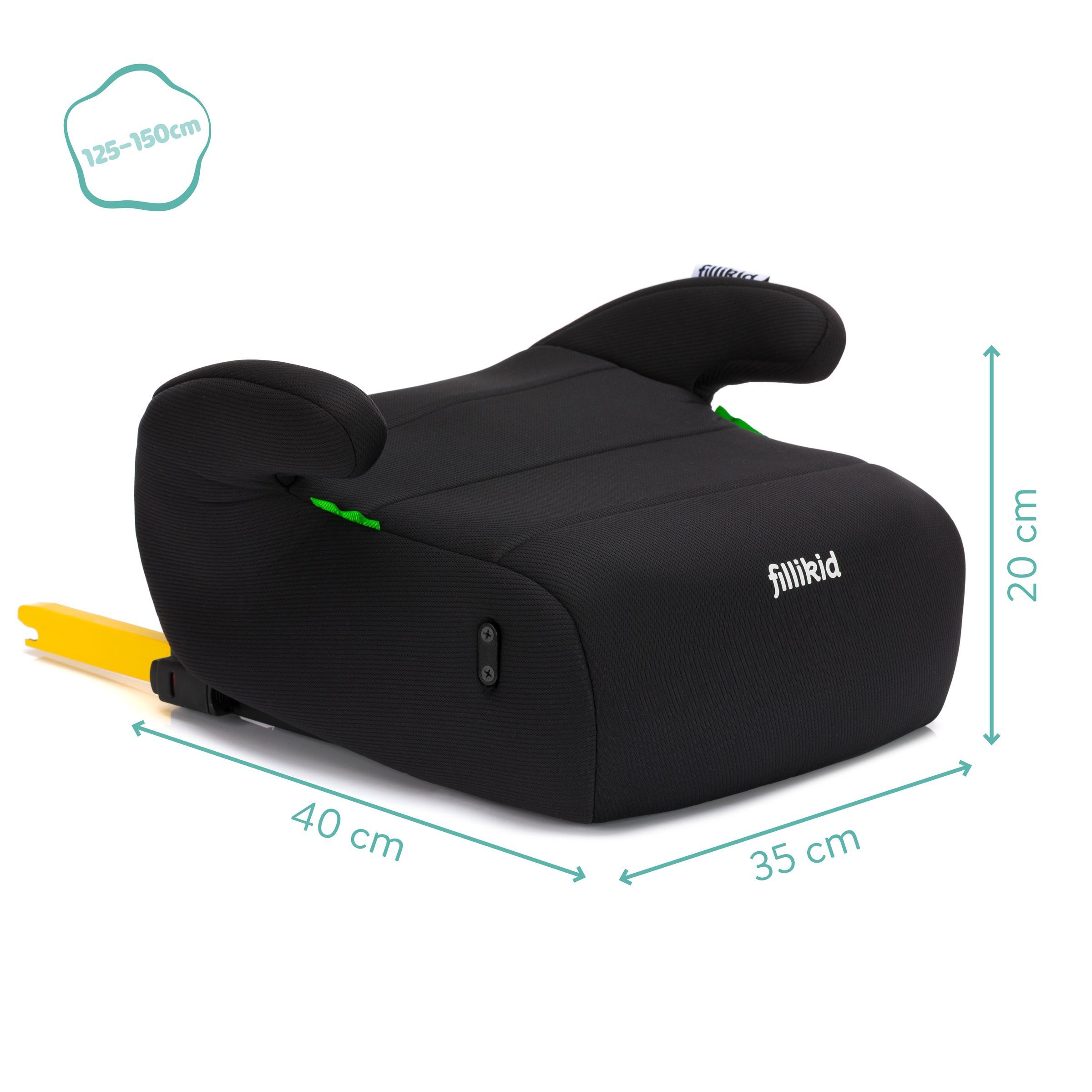 Fillikid Kindersitzerhöhung Sitzerhöhung ERGO FIX mit Isofix Exklusiv