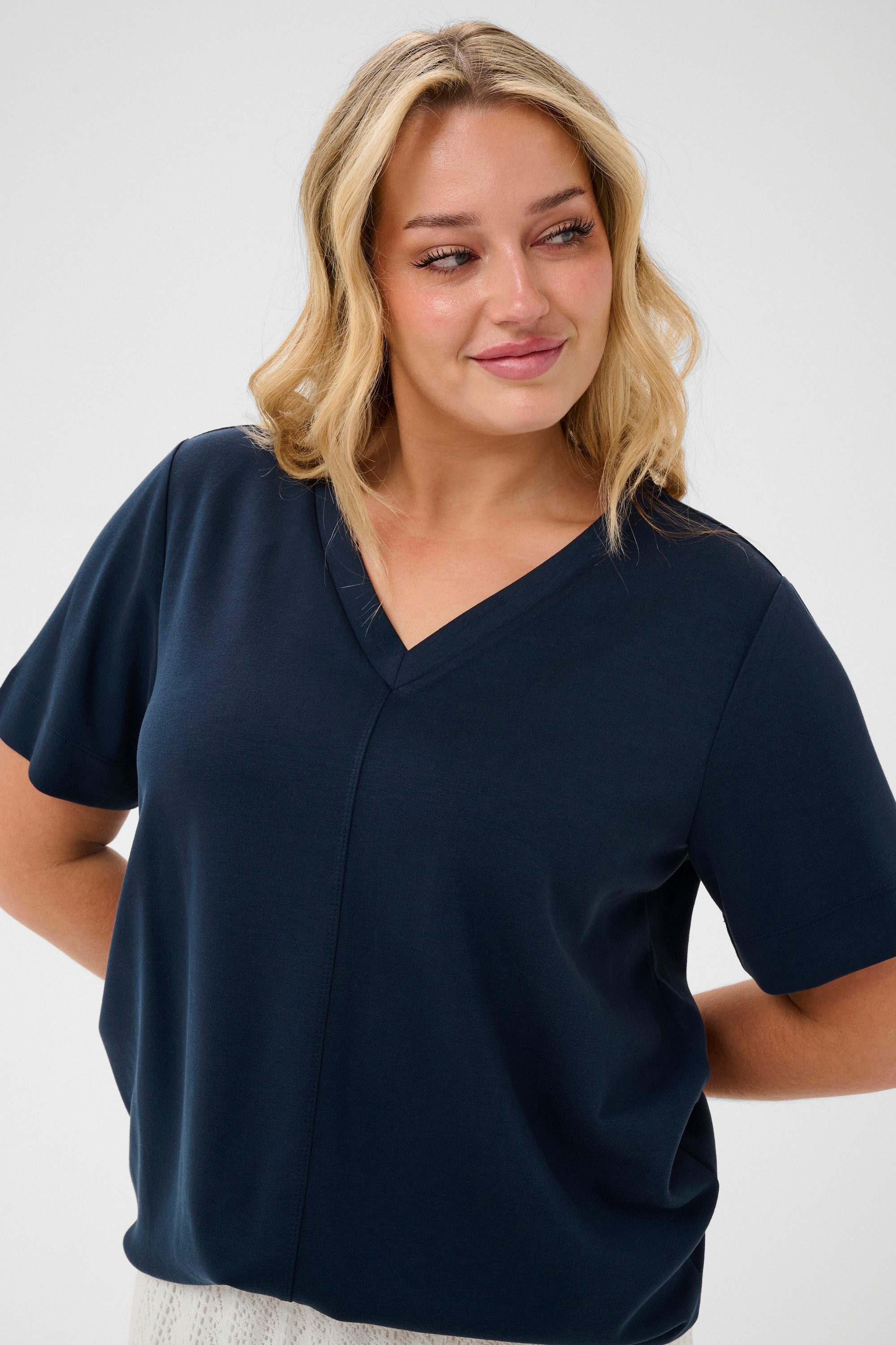 KAFFE Curve T-Shirt T-Shirt kurzarm KCannia Große Größen – Bild 4 von 5