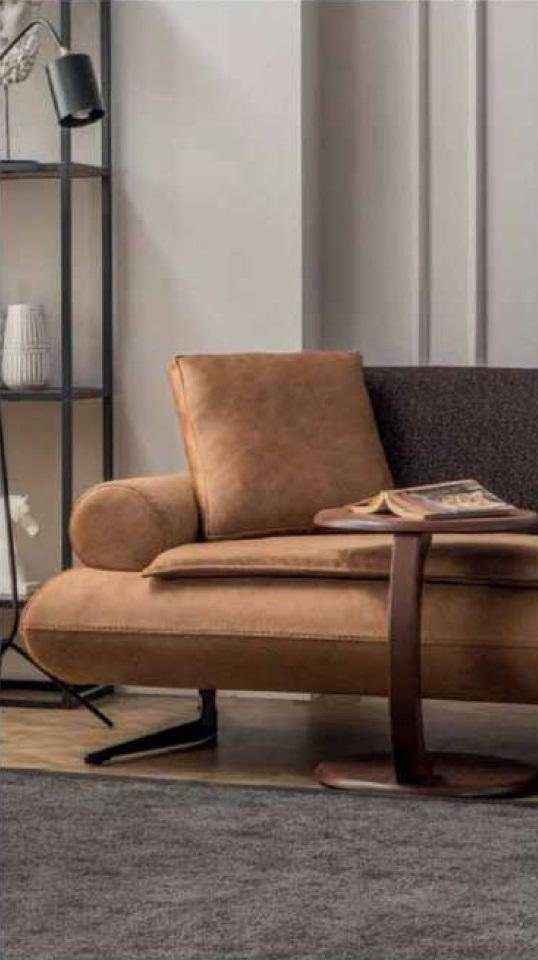 JVmoebel Sitz, Wohnzimmer Sitzer Luxus 1 3 Teile Kunstleder Sofa Sofas Sofa Braun Zweisitzer