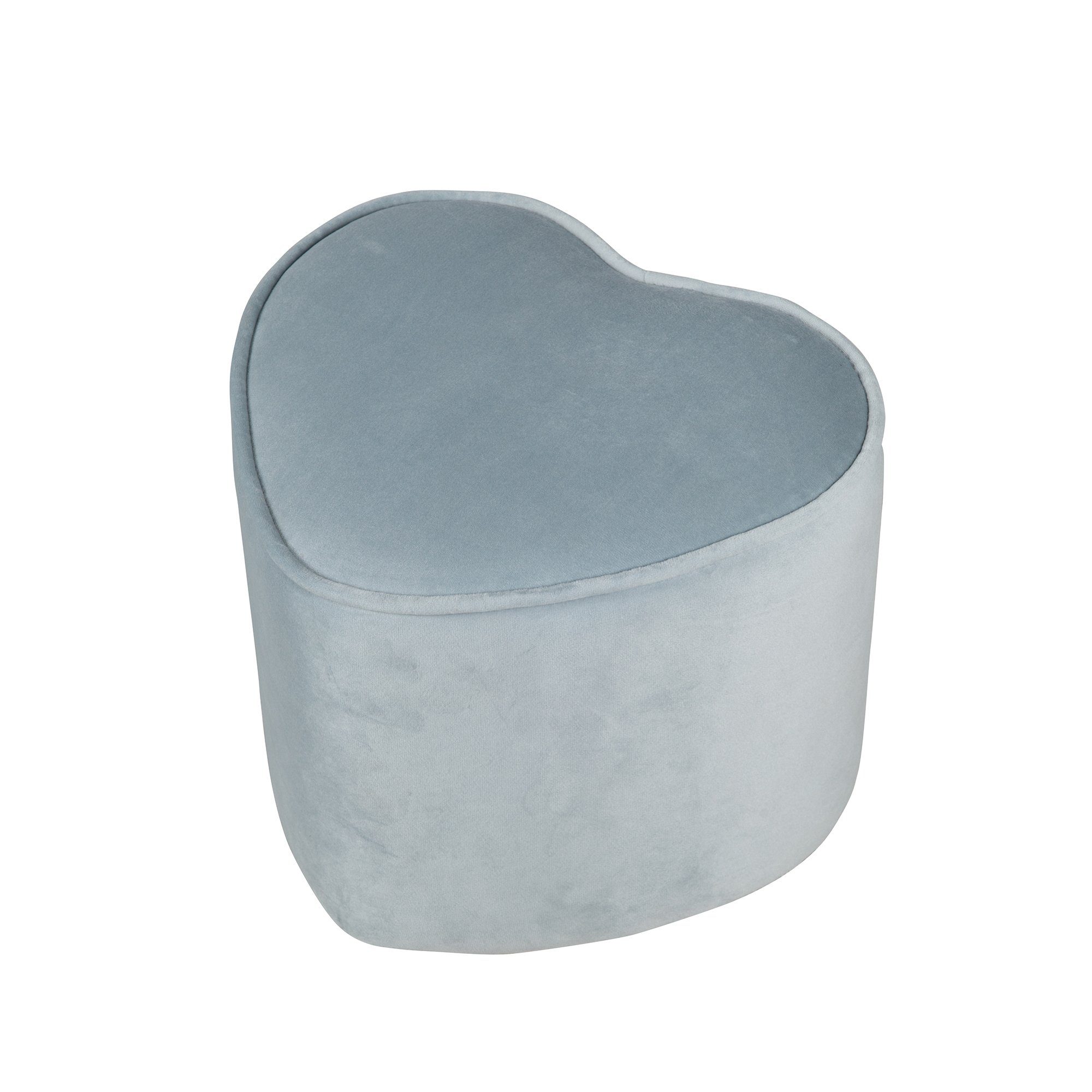 roba® Kinderhocker Lil Sofa, bequemer Hocker mit Samtstoff hellblau/sky | Sitzhocker