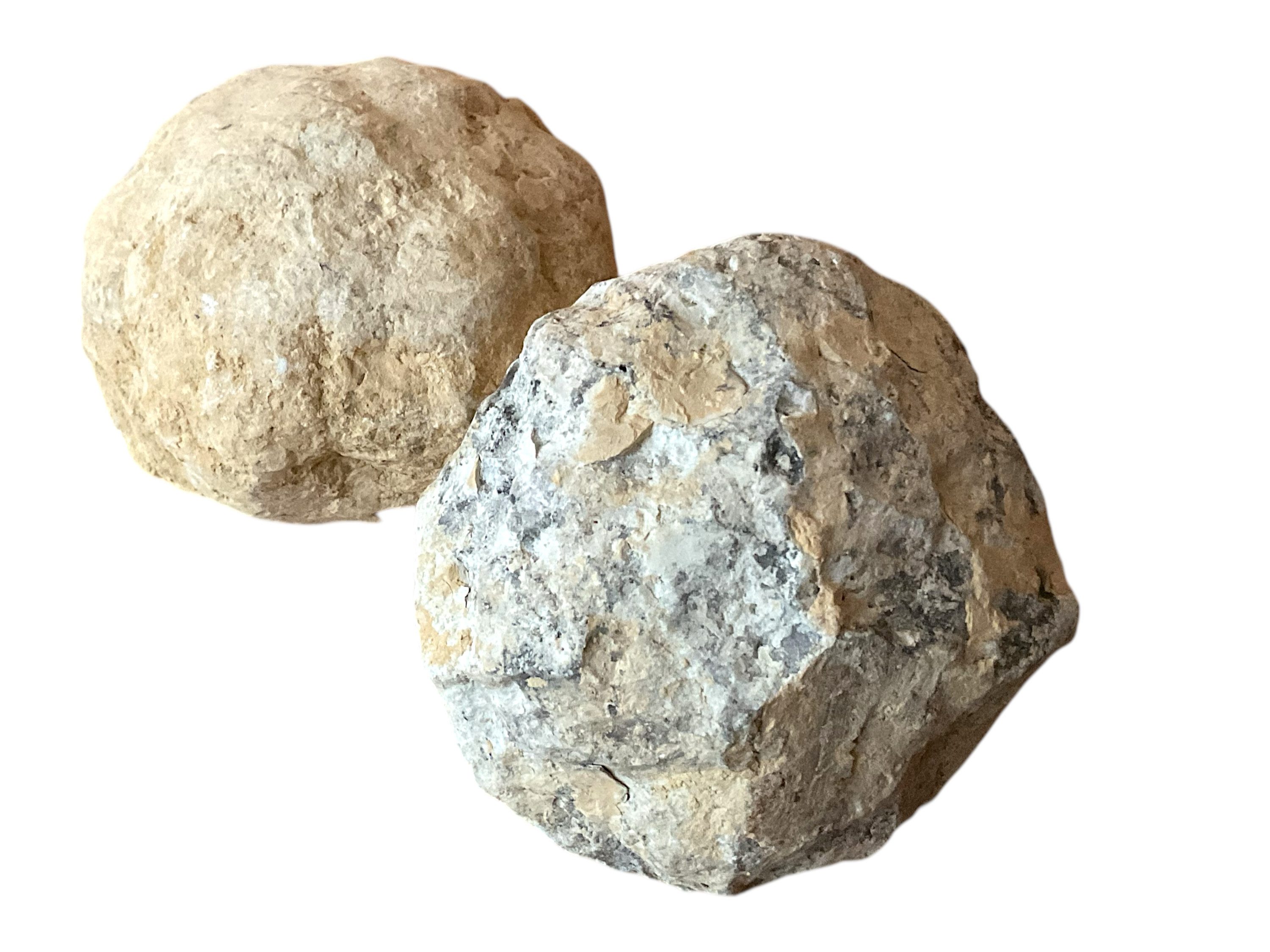 Steinfixx® Experimentierkasten gigantisches 2-teiliges Geoden Set - Quarzgeoden in Orangengröße, (Sparset, Größe je 8-9cm, Gewicht je 400-500gr., 2-tlg., mit Anleitung und Erklärungen), garantierte weiße Kristalle, Top Qualität, Marokko