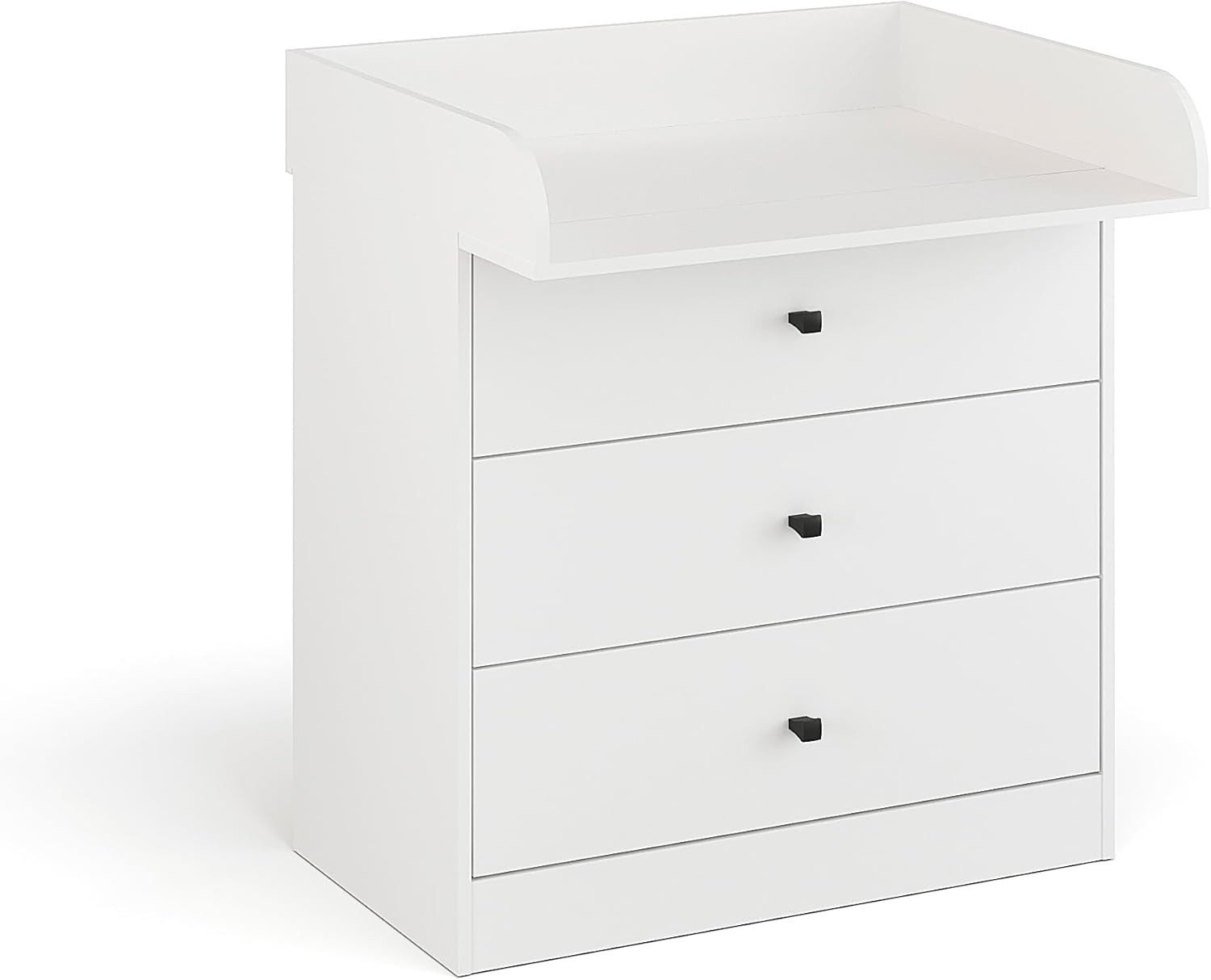 KOMTO Wickelkommode mit Schubladen - Baby Kommode mit Wickelaufsatz, Wickeltisch M3, Wickeltisch, Wickelschrank mit Abnehmbarer Wickelsatz Weiß, Lulliblox – Bild 2 von 5