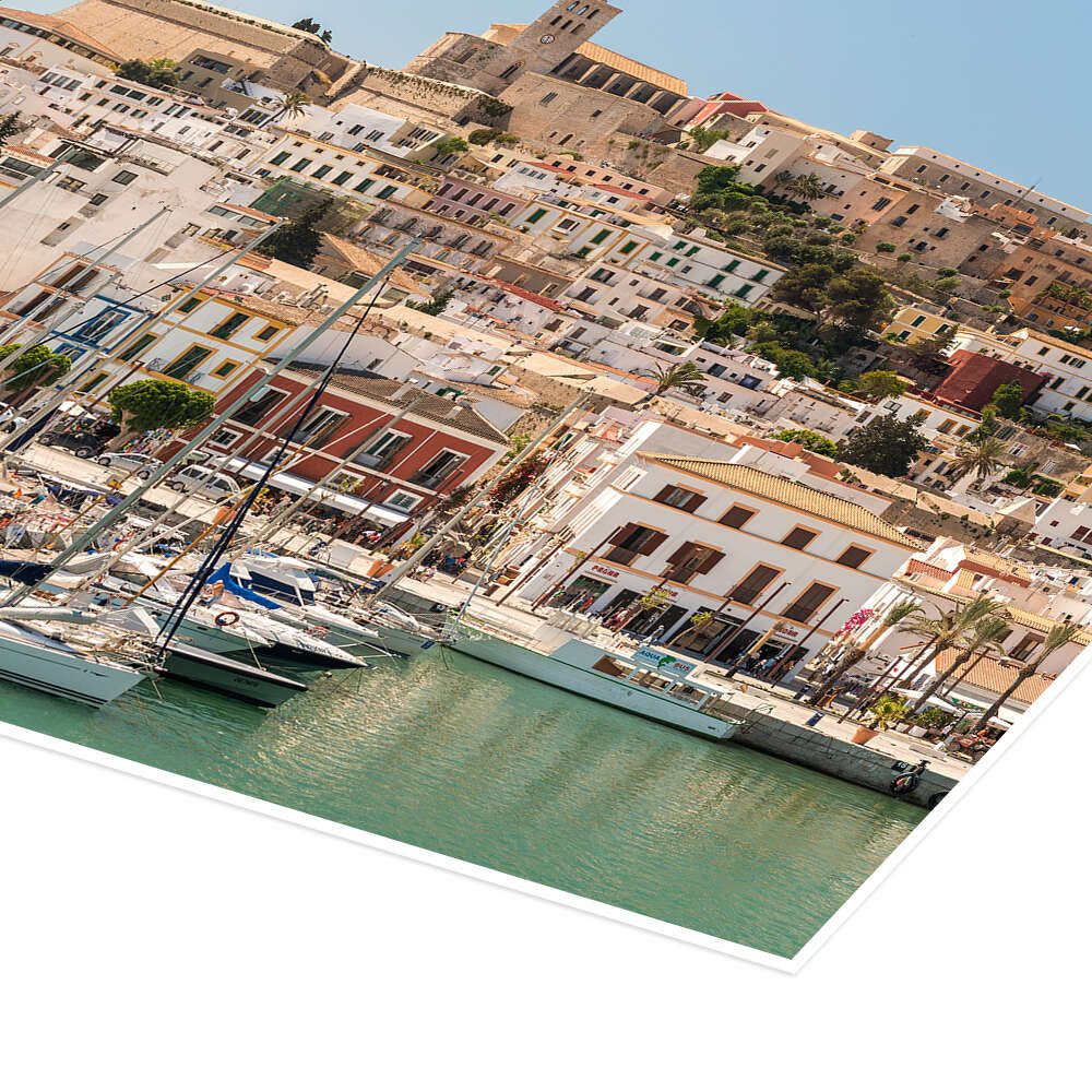 Posterlounge Wandbild Hafen auf Ibiza, Editors Choice, erhältlich als Poster, Leinwandbild, Wandsticker oder Acrylglasbild