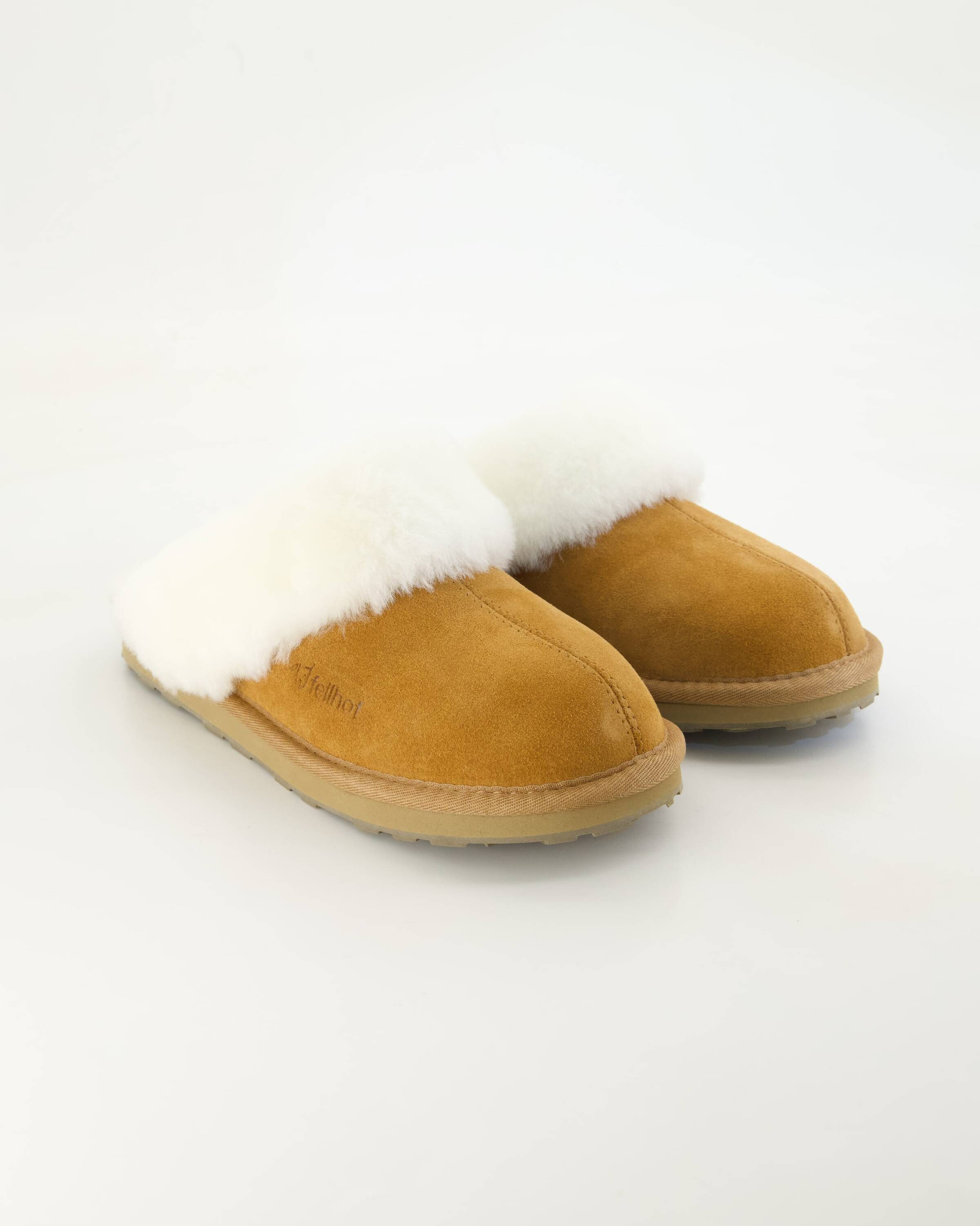 Fellhof Pantoffel Primo Plüsch Hausschuhe Obermaterial: Leder