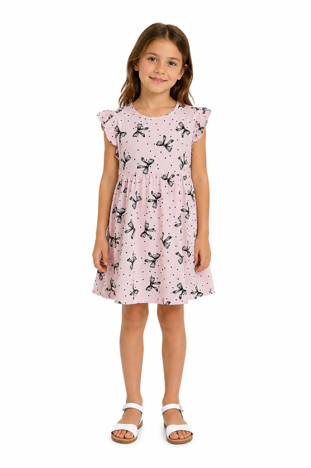 Sommerkleid Mädchen Kleid Sommerkleid kurzarm K6855a