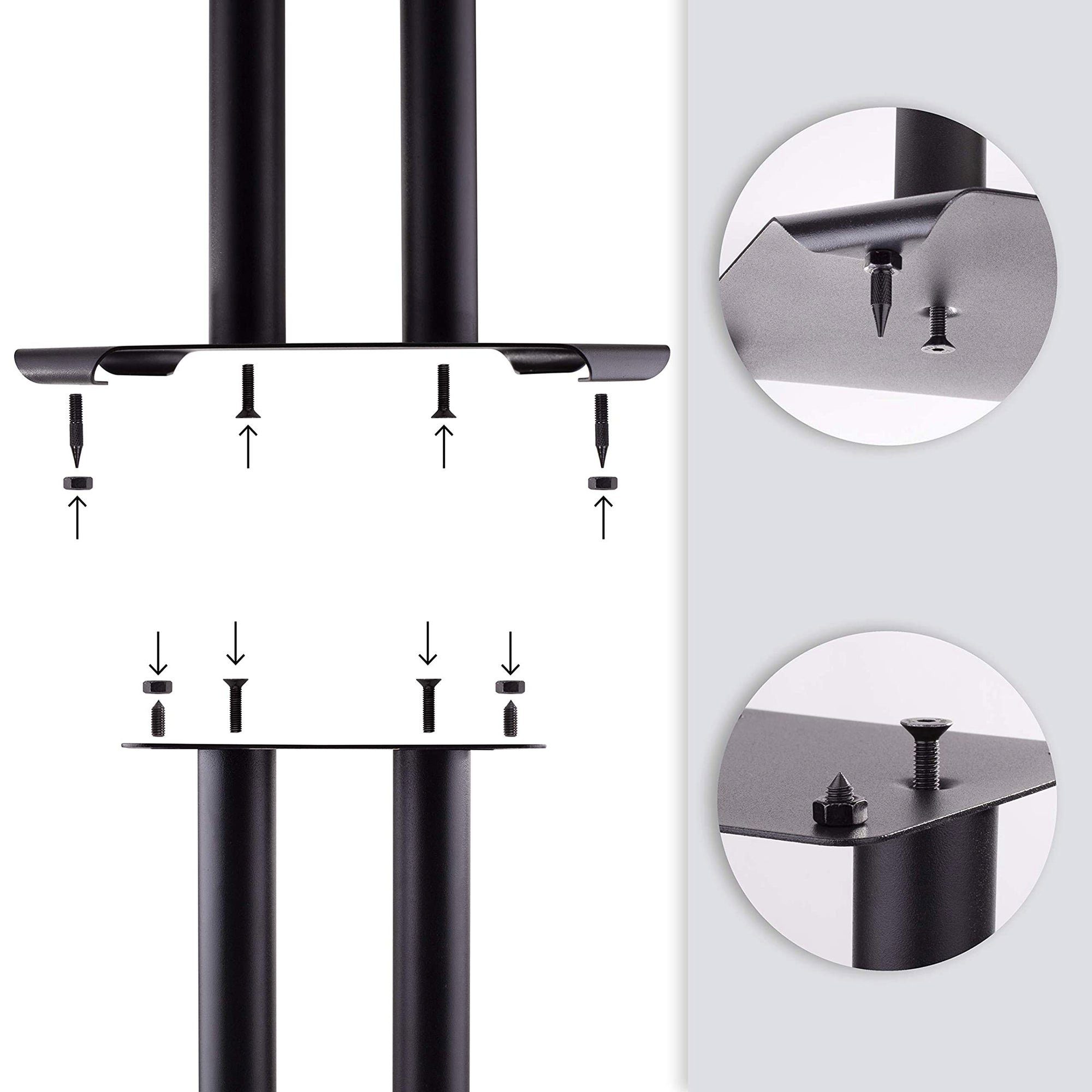 Duronic Lautsprecherständer, (SPS1022 60 Lautsprecherständer, 60 cm hoher Ständer für Boxen bis 5 kg)