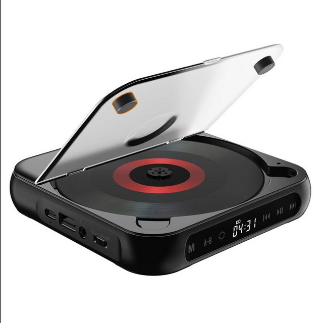 HIYORI Kompakter Bluetooth-CD-Player - Leichter, Wiederaufladbarer tragbarer CD-Player (Mini-CD-Walkman für Musik und Lernen)
