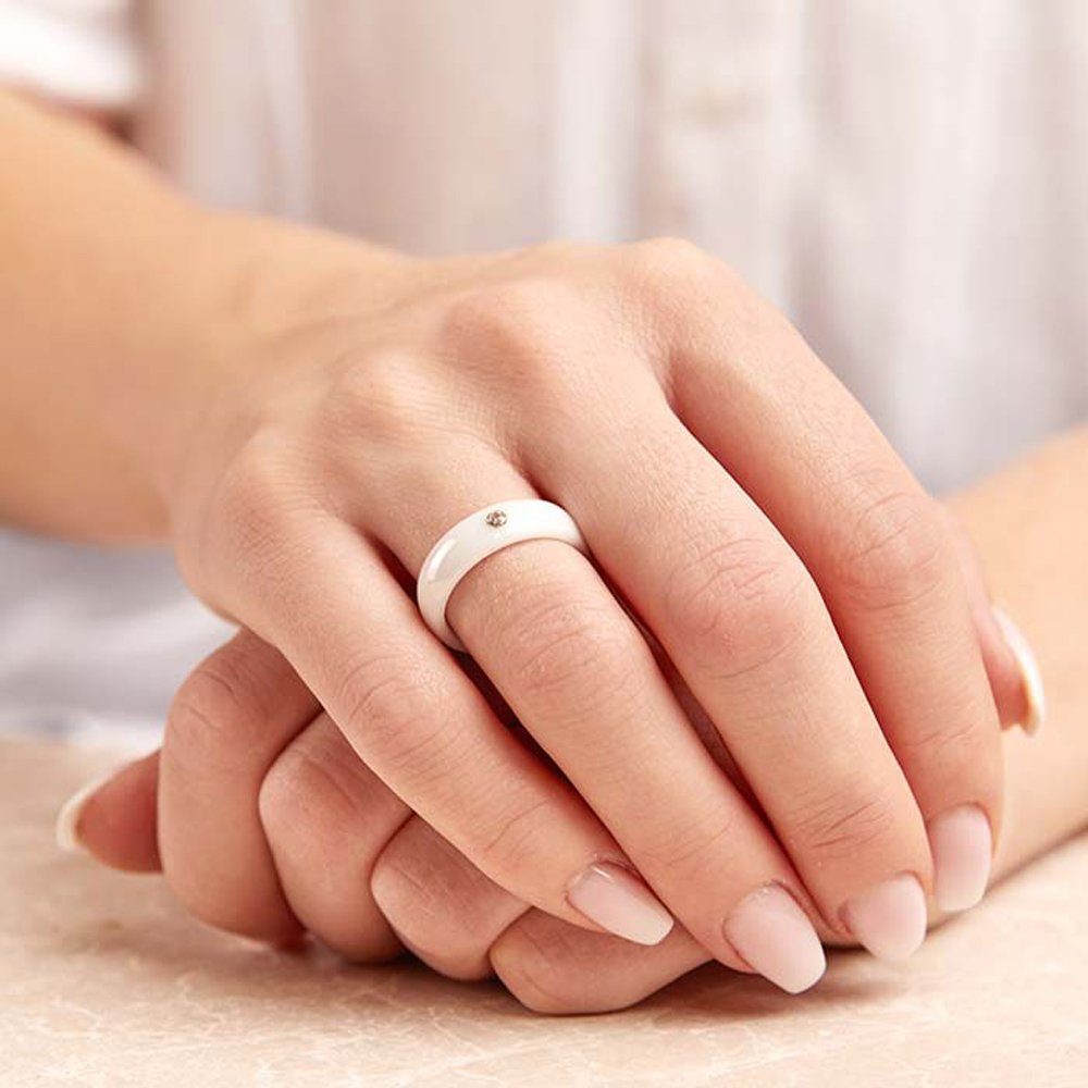 Unique Fingerring Weisser Unique Keramikring 6mm günstig online kaufen
