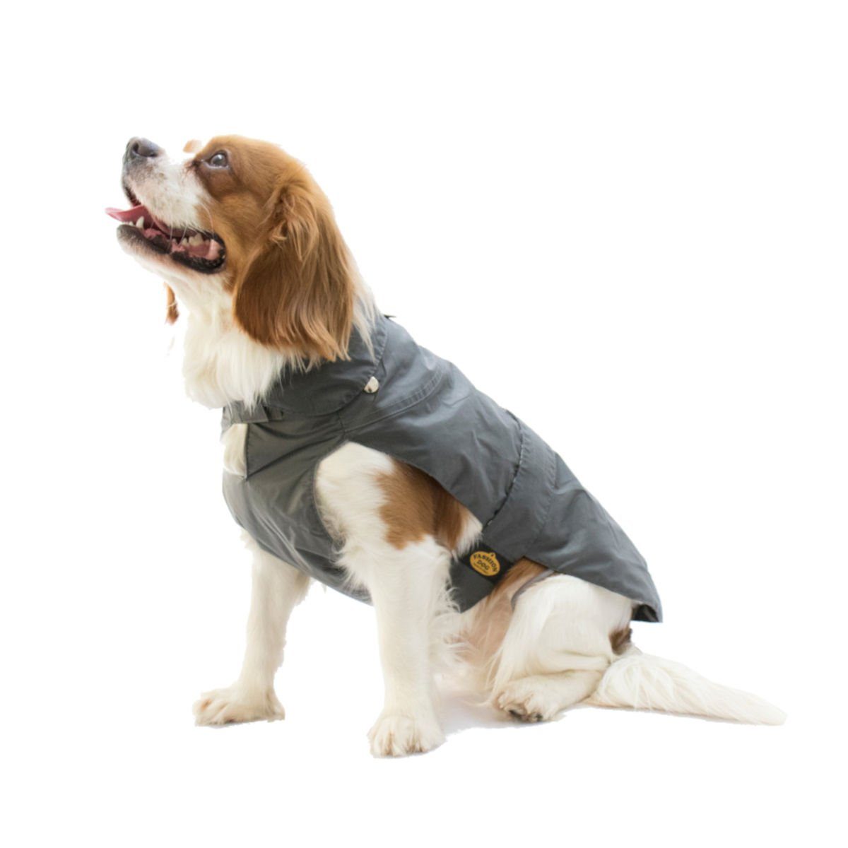 Fashion Dog Hundemantel Hundemantel mit Kunstpelz-Futter – Grau