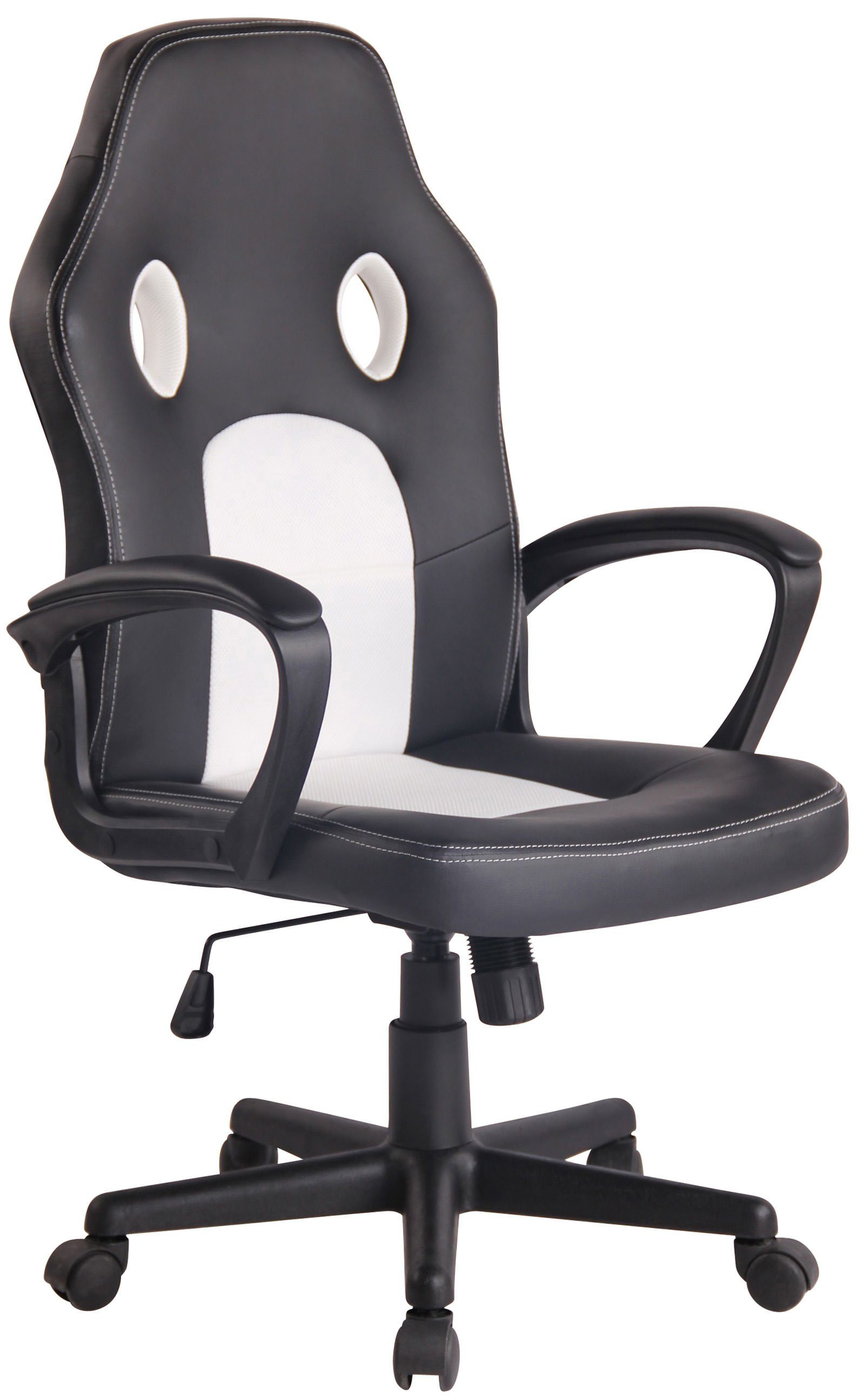 CLP Gaming Chair Elbing, höhenverstellbar und drehbar schwarz/weiß