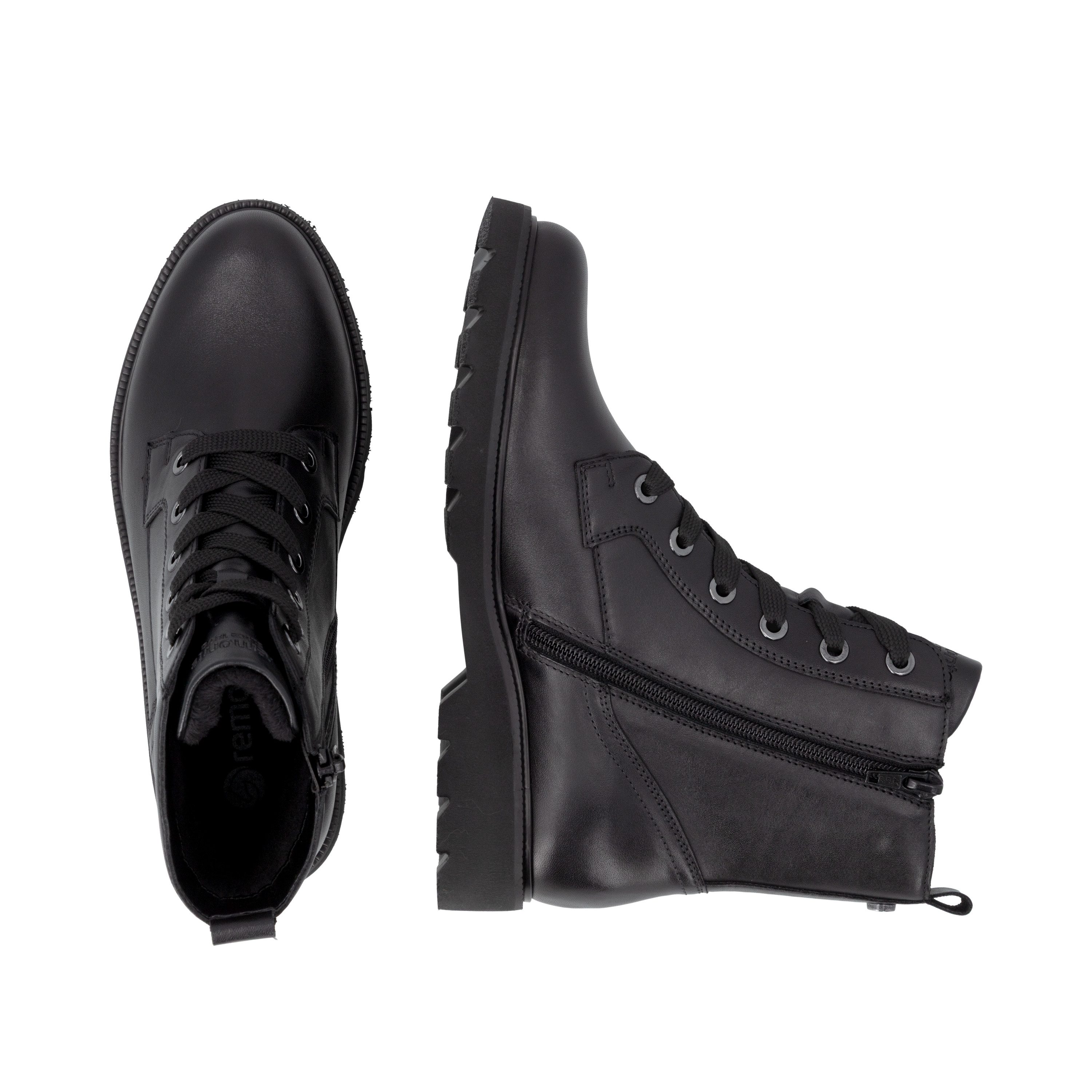 Remonte Schnürboots Schnürstiefelette, Profilsohle, Blockabsatz
