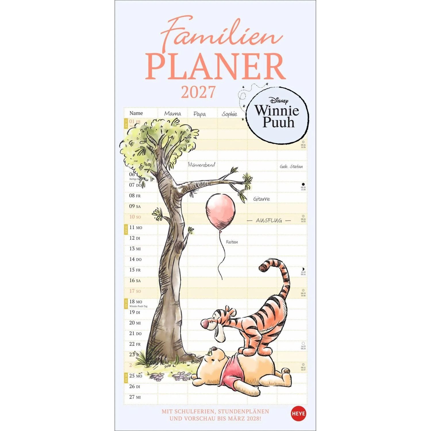 HEYE Wandkalender Winnie Puuh Familienplaner 2027